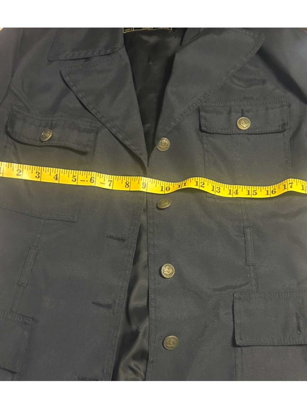 Fendi Navy Button-Front Military jacket - Picture 7 of 10